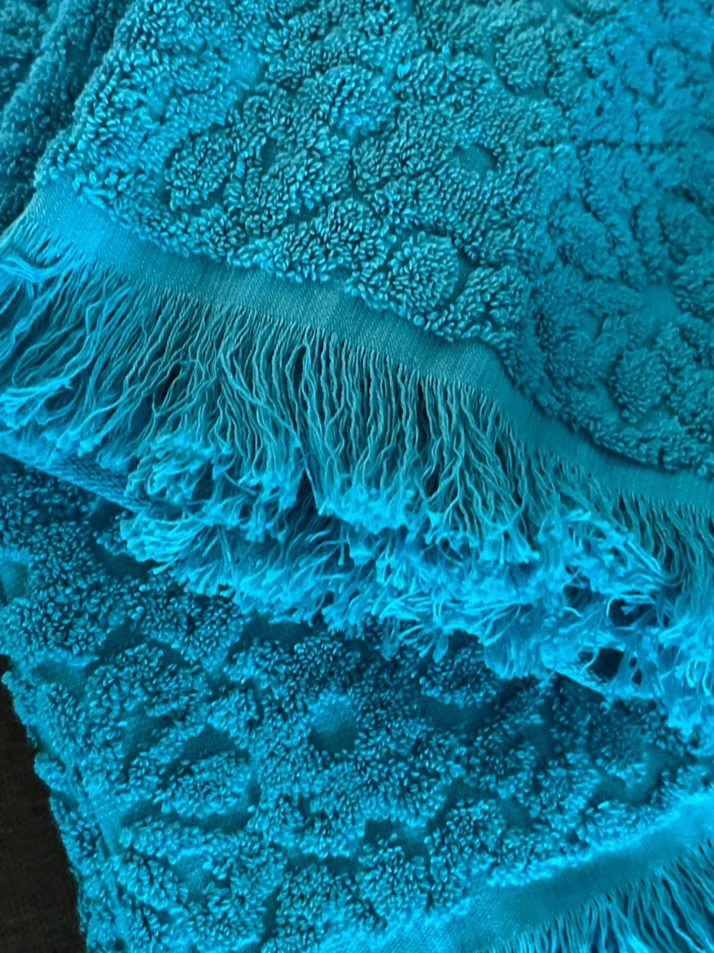 Opalhouse Teal Blue Decorative Fringe Bath Towel Set